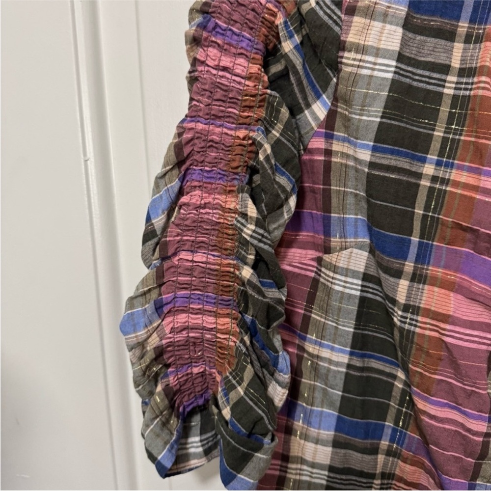 Veronica Beard Multicolor Plaid Button-Down Shirt - image 3